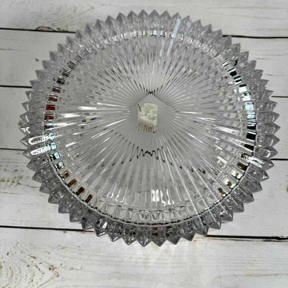 Mikasa Diamond Fire Crystal Cut Glass Hostess Serving Bowl 8.25" WY247/259 - Picture 6 of 11